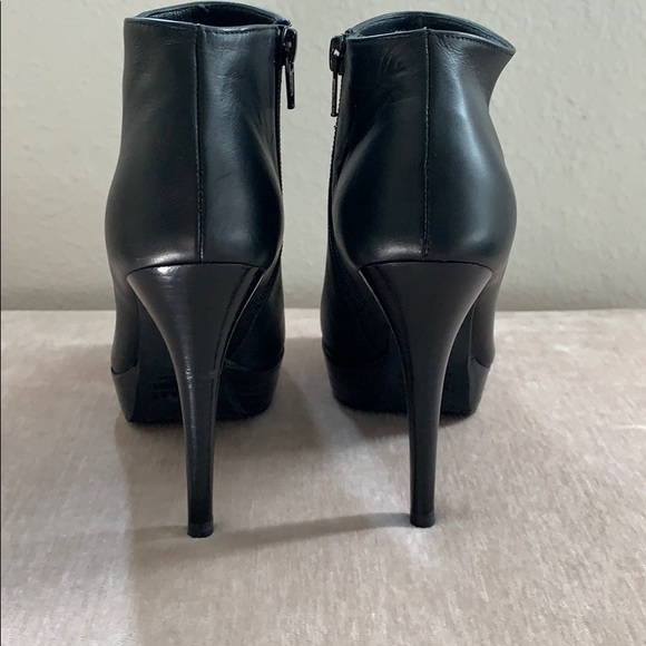Stuart Weitzman Napa Leather Black Platform Gran Booties - Picture 6 of 12